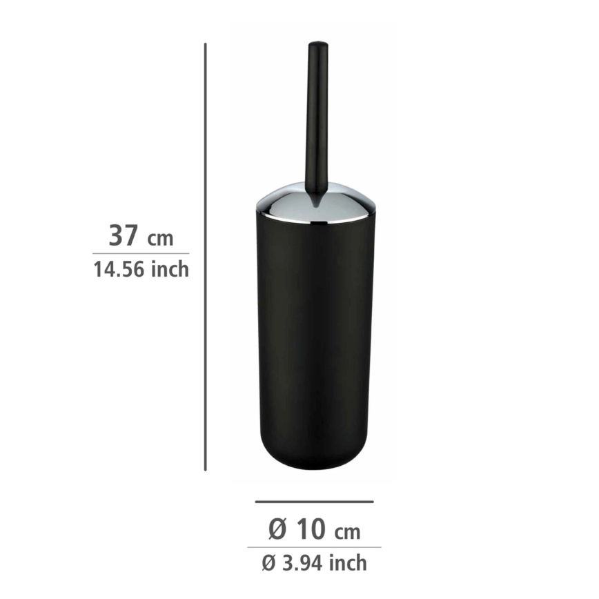 WENKO 21210100 - WC-borste BRASIL 10x37 cm svart/blank krom