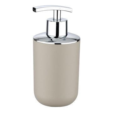 WENKO 21219100 - Tvålpump BRASIL 7,3x16,5 cm beige/blank krom