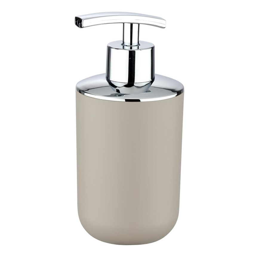 WENKO 21219100 - Tvålpump BRASIL 7,3x16,5 cm beige/blank krom