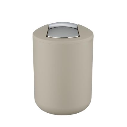 WENKO 21221100 - Papperskorg BRASIL 14x21 cm beige/glänsande krom