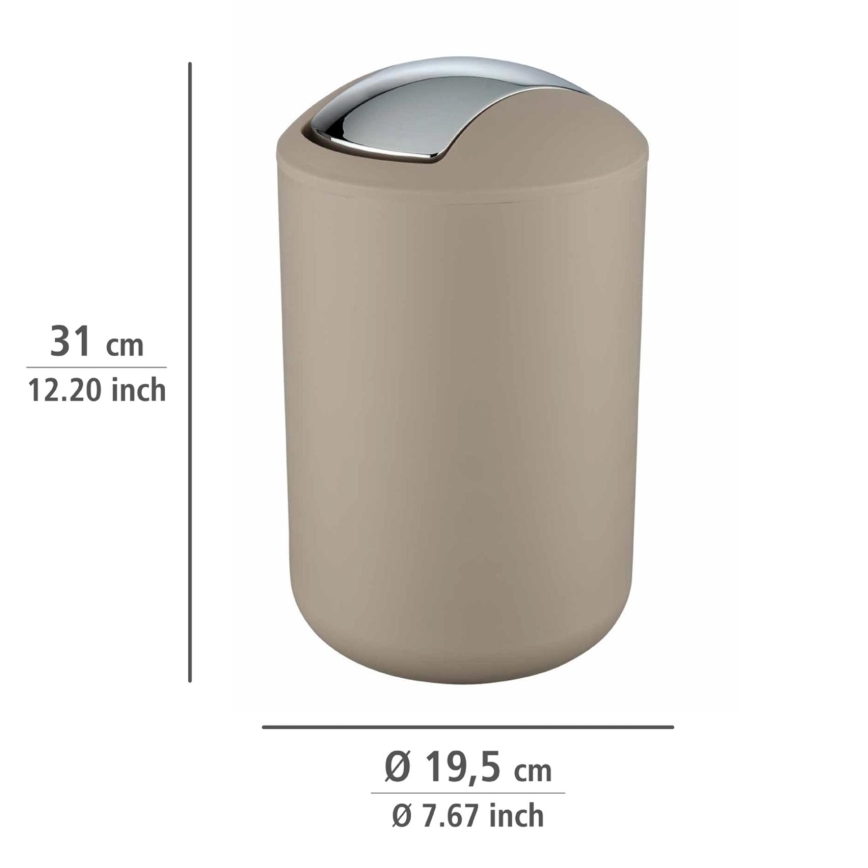 WENKO 21222100 - Korg BRASIL 19,5x31 cm beige/polerad krom