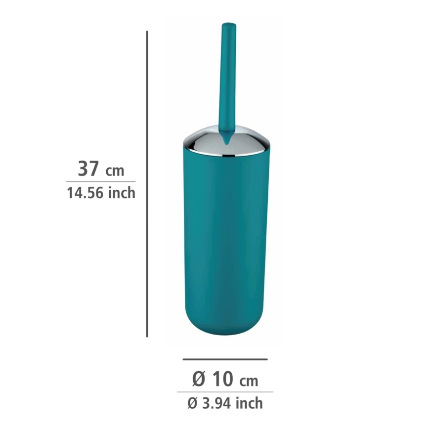 WENKO 21225100 - WC-borste BRASIL 10x37 cm turkos/blank krom