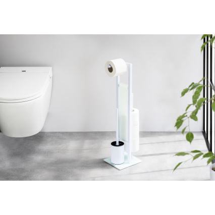 WENKO 21565100 - WC-borste RIVALTA 18x70 cm vit/svart