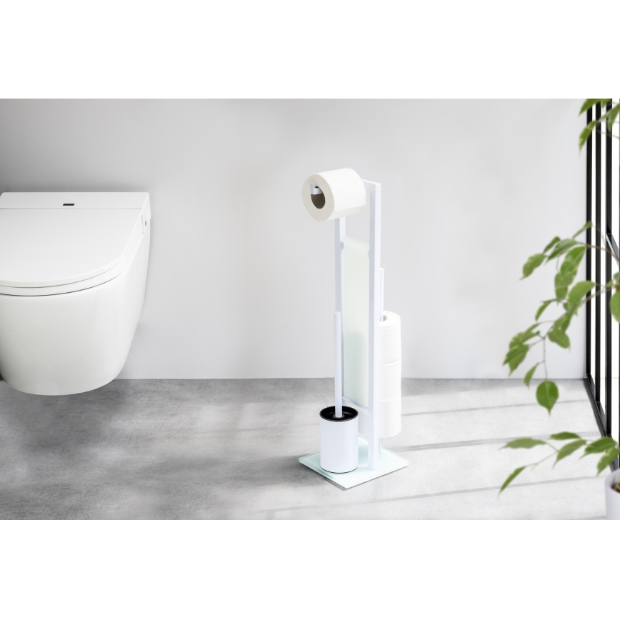 WENKO 21565100 - WC-borste RIVALTA 18x70 cm vit/svart