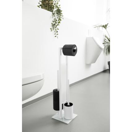 WENKO 21565100 - WC-borste RIVALTA 18x70 cm vit/svart