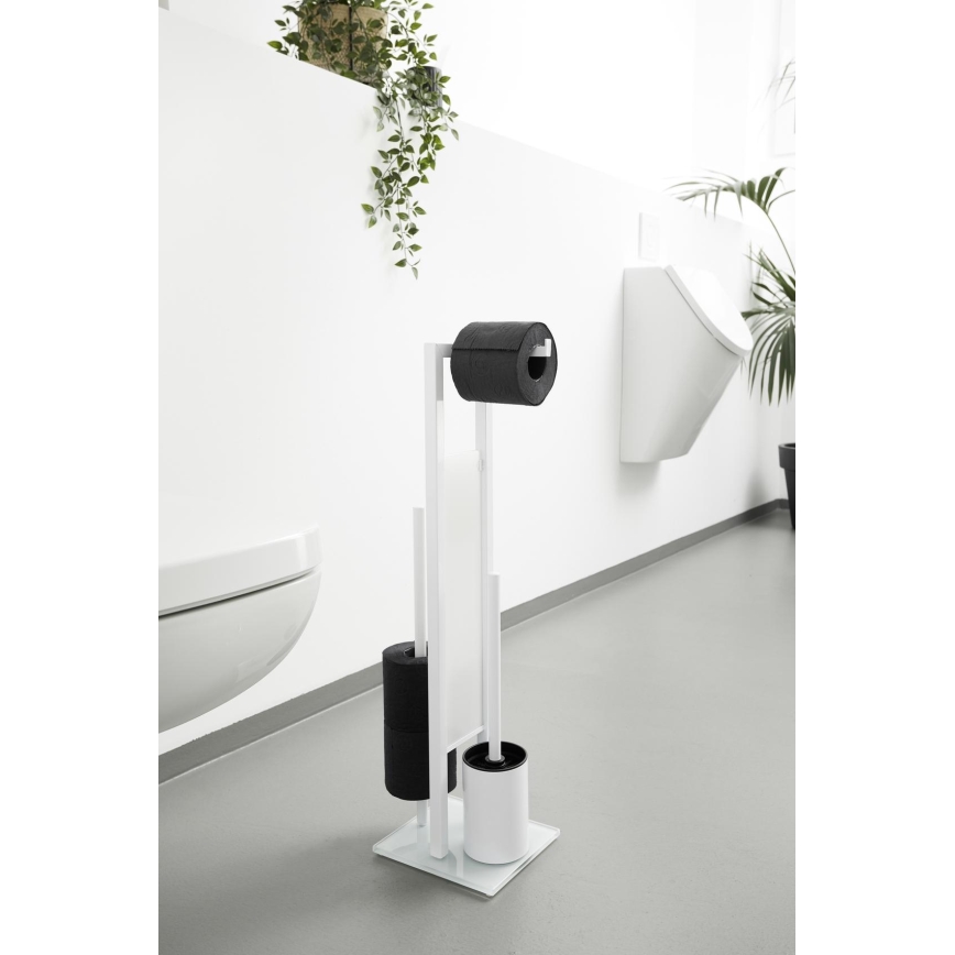 WENKO 21565100 - WC-borste RIVALTA 18x70 cm vit/svart