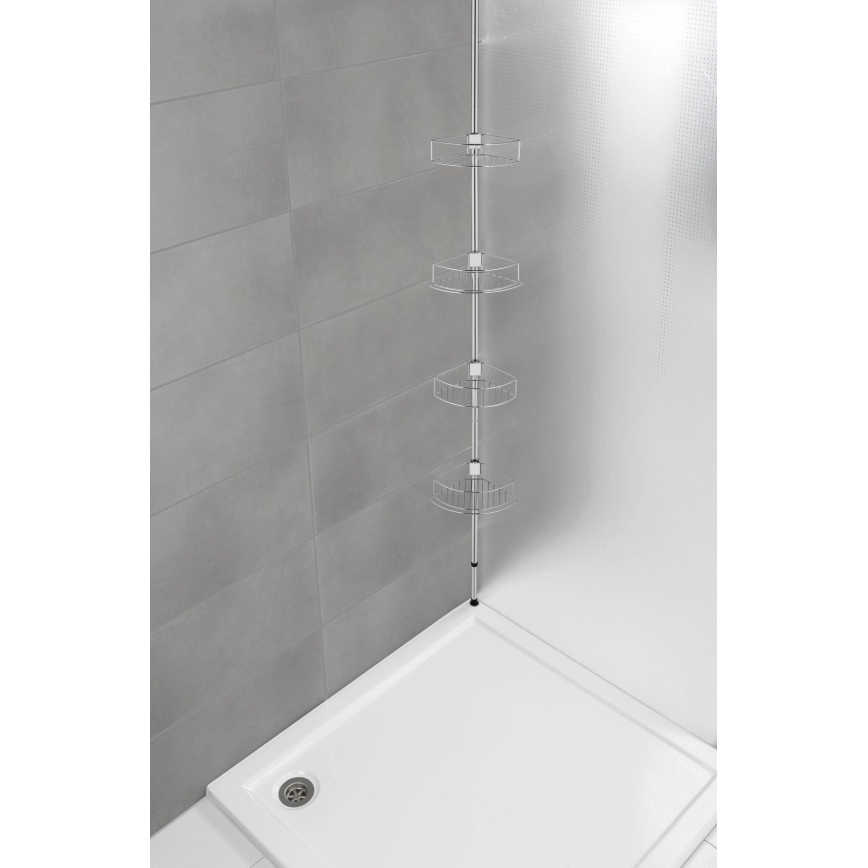 WENKO 21803100-Hörnhylla DOLCEDO 31x275 cm i rostfritt stål/blank krom