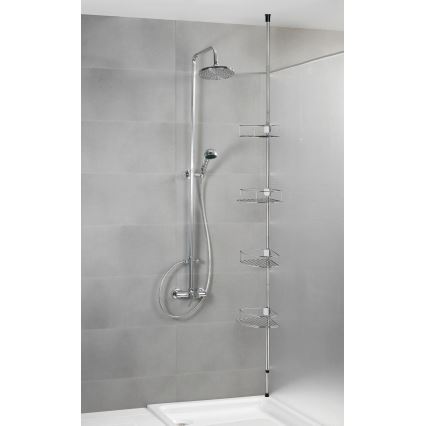 WENKO 21803100-Hörnhylla DOLCEDO 31x275 cm i rostfritt stål/blank krom
