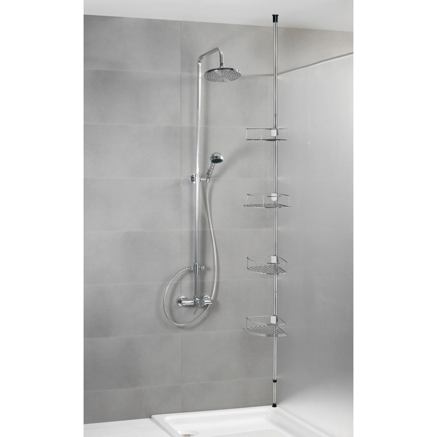WENKO 21803100-Hörnhylla DOLCEDO 31x275 cm i rostfritt stål/blank krom