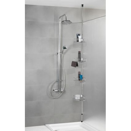 WENKO 21803100-Hörnhylla DOLCEDO 31x275 cm i rostfritt stål/blank krom