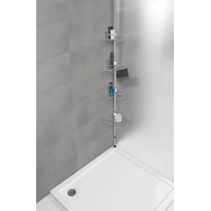 WENKO 21803100-Hörnhylla DOLCEDO 31x275 cm i rostfritt stål/blank krom