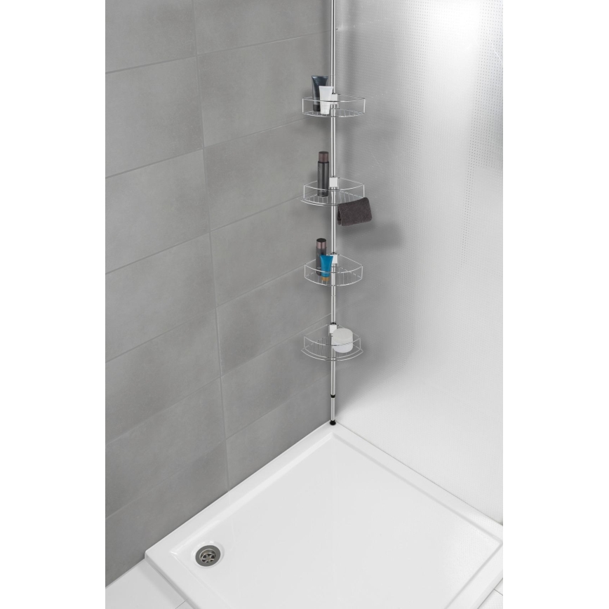 WENKO 21803100-Hörnhylla DOLCEDO 31x275 cm i rostfritt stål/blank krom