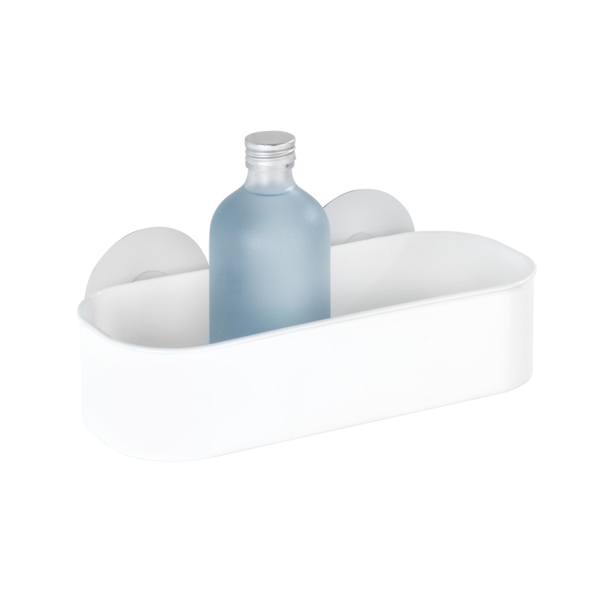 WENKO 21824100 - OSIMO hylla i plast, 27 x 12 cm, vit/transparent
