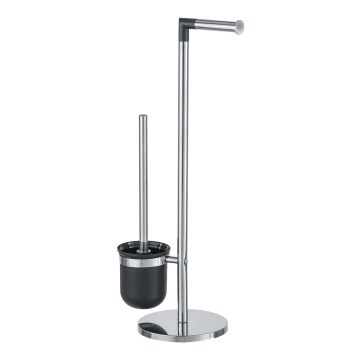 WENKO 21836800 - WC-borste PARUS 25,5x57 cm rostfritt stål/silver/svart
