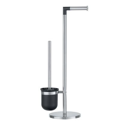 WENKO 21836800 - WC-borste PARUS 25,5x57 cm rostfritt stål/silver/svart