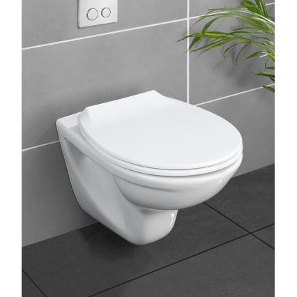 WENKO 21901100-WC toalettsits KOS 44x37 cm vit/silver