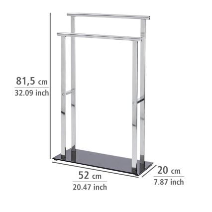 WENKO 22089100 – Klädhängare LAVA 52x81,5 cm rostfritt stål/silver/svart
