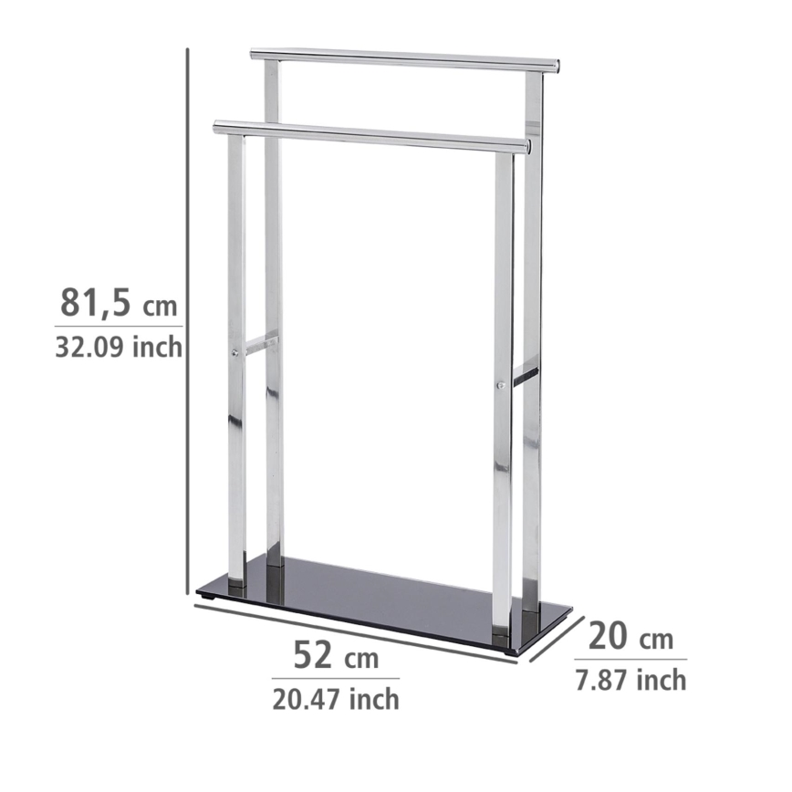WENKO 22089100 – Klädhängare LAVA 52x81,5 cm rostfritt stål/silver/svart