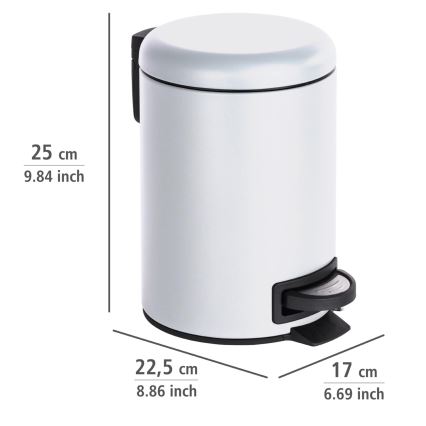 WENKO 22142800 - Korg LEMAN 17x25 cm vit/svart
