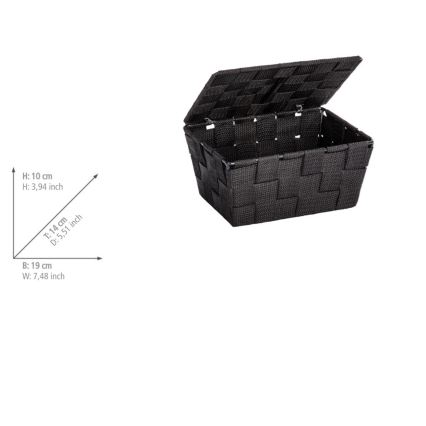 WENKO 22197100 - Korg ADRIA 19x14 cm svart