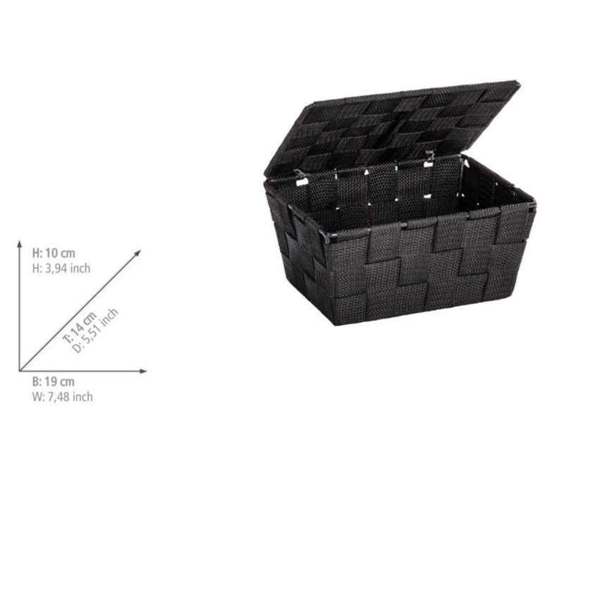 WENKO 22197100 - Korg ADRIA 19x14 cm svart