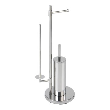 WENKO 22512100 - Toalettborste UNIVERSALO NEO 30x73 cm rostfritt stål/silver