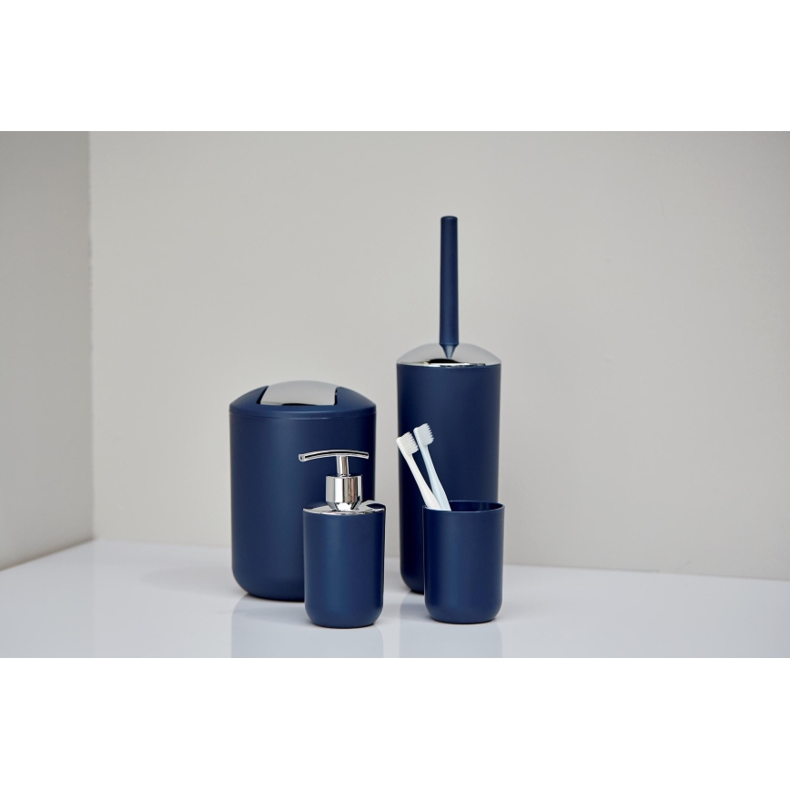 WENKO 22519100 - Tvåldispenser BRASIL 320 ml, blå/blank krom