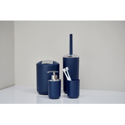 WENKO 22520100 - Papperskorg BRASIL 14x21 cm blå/blank krom