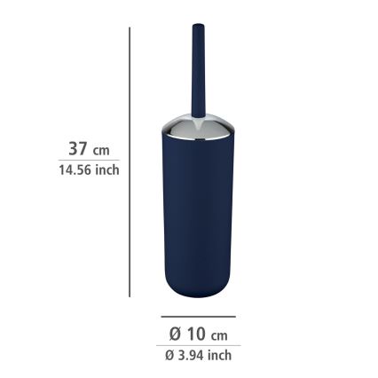 WENKO 22522100 - WC-borste BRASIL 10x37 cm blå/blank krom