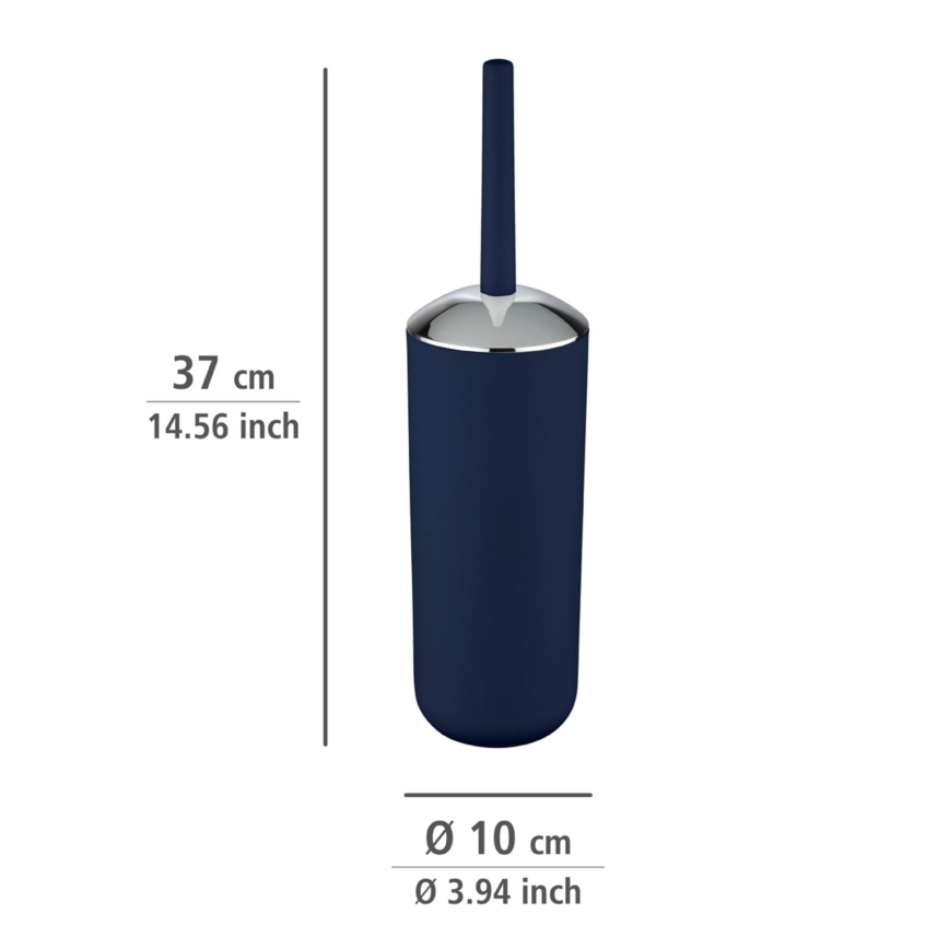 WENKO 22522100 - WC-borste BRASIL 10x37 cm blå/blank krom