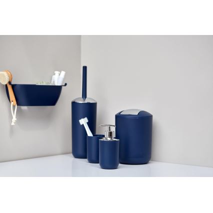 WENKO 22522100 - WC-borste BRASIL 10x37 cm blå/blank krom