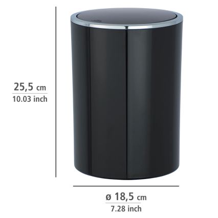 WENKO 22558100 - Korg INCA 18,5x25,5 cm svart/blank krom