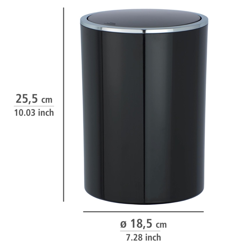 WENKO 22558100 - Korg INCA 18,5x25,5 cm svart/blank krom