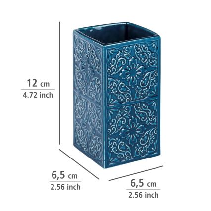 WENKO 22652100 - Glas CORDOBA 6,5x12 cm blå