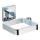 WENKO 22682100 -Hårtorkshållare VACUUM-LOC QUADRO ED 13,5x14 cm silver/krom