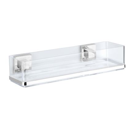 WENKO 22685100-Hylla VACUUM-LOC QUADRO ED 38,5x14,5 cm silver/blank krom