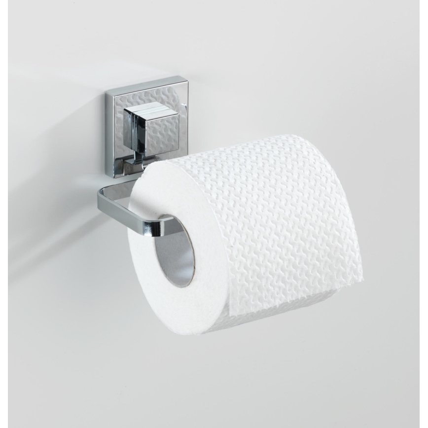 WENKO 22687100-Toalettpappershållare VACUUM-LOC QUADRO ED 14x11 cm polerad krom