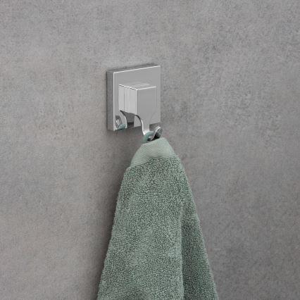 WENKO 22688100-Krok VACUUM-LOC QUADRO ED 6x7 cm silver/blankkrom