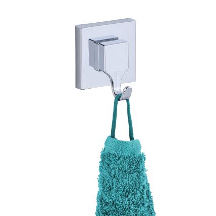 WENKO 22688100-Krok VACUUM-LOC QUADRO ED 6x7 cm silver/blankkrom