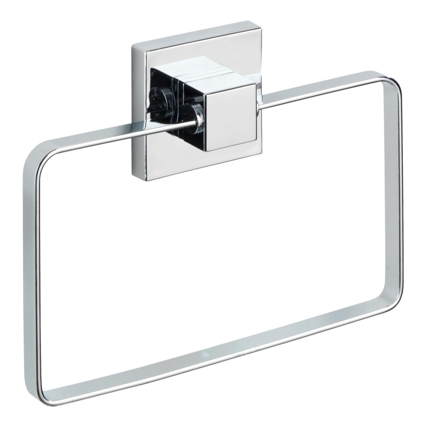WENKO 22689100-Handdukshållare VACUUM-LOC QUADRO ED 18,5x14 cm silver/polerad krom