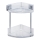 WENKO 22690100-Hörnhylla VACUUM-LOC QUADRO ED 28x32,5 cm silver/blank krom