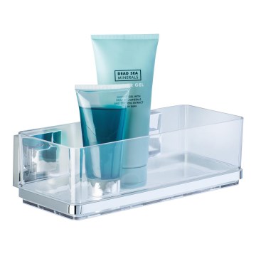 WENKO 22692100-Hylla VACUUM-LOC QUADRO ED 25,5x14 cm silver/transparent