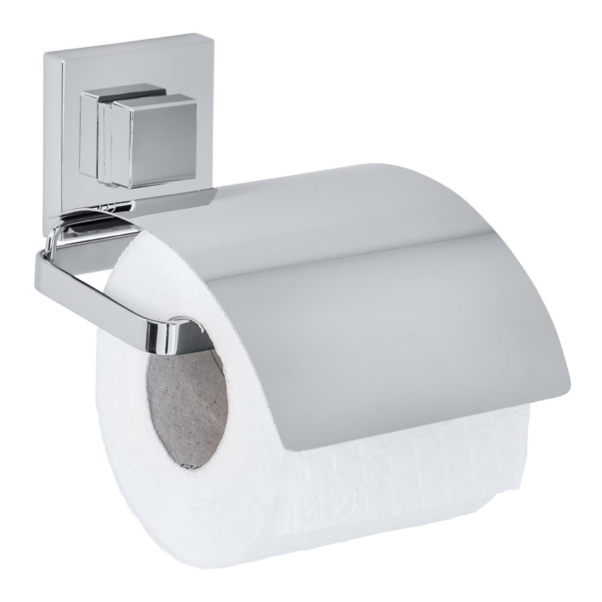 WENKO 22696100-Toalettrullhållare VACUUM-LOC QUADRO ED 13x14 cm blank krom