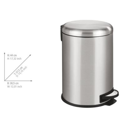 WENKO 22704100 - Korg LEMAN 30,5x44 cm rostfritt stål/satin/svart