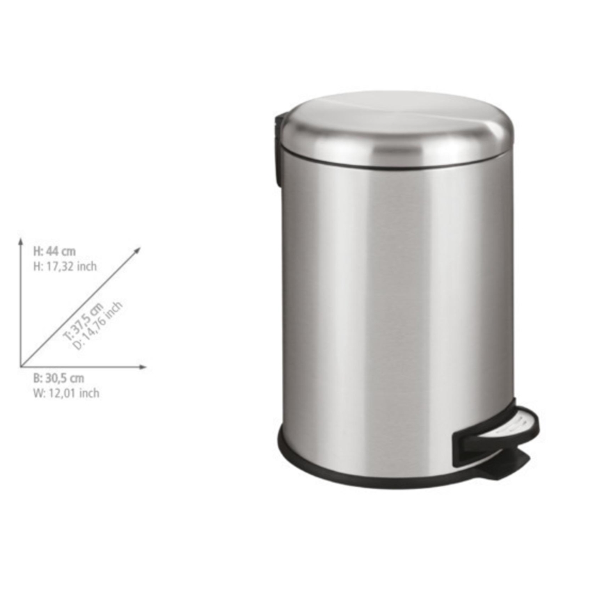 WENKO 22704100 - Korg LEMAN 30,5x44 cm rostfritt stål/satin/svart