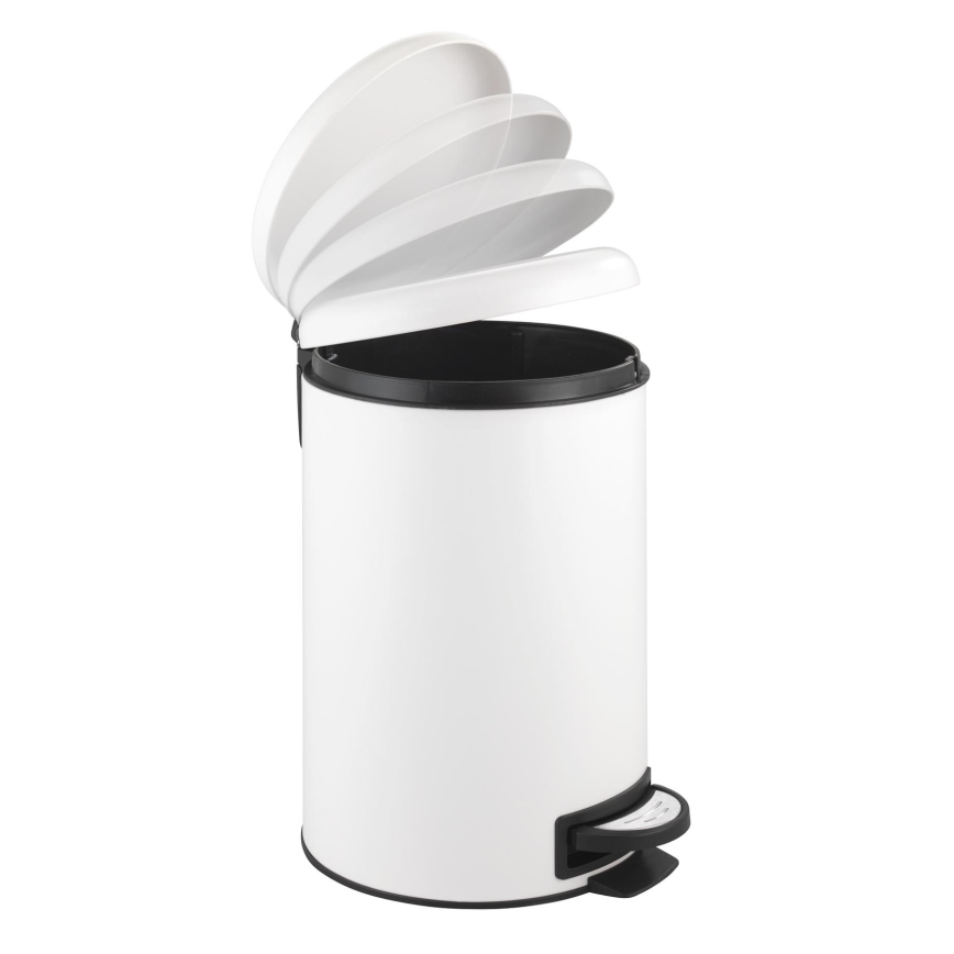 WENKO 22707100 - Avfallskorg LEMAN 25x38 cm vit/svart