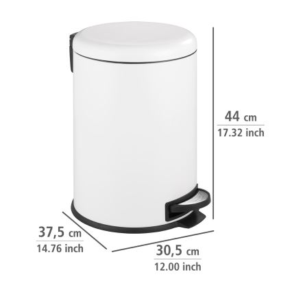 WENKO 22708100 - Korg LEMAN 30,5x44 cm vit/svart