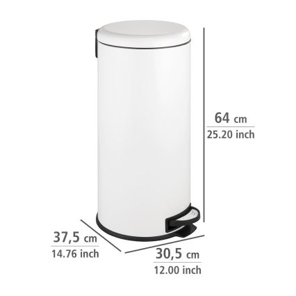 WENKO 22709100 - Korg LEMAN 30,5x64 cm vit/svart
