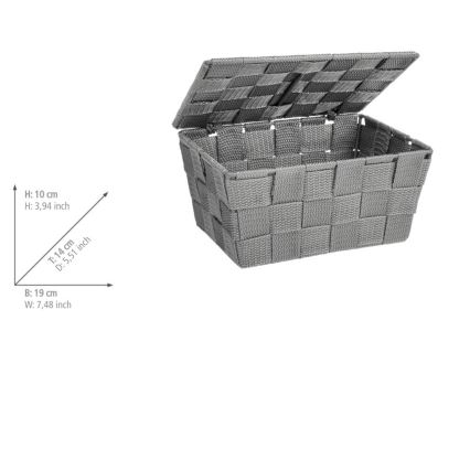 WENKO 22793100 - Korg ADRIA 19x14 cm grå