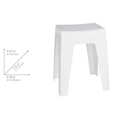 WENKO 22943100 - Pall KUMBA 38x47 cm vit